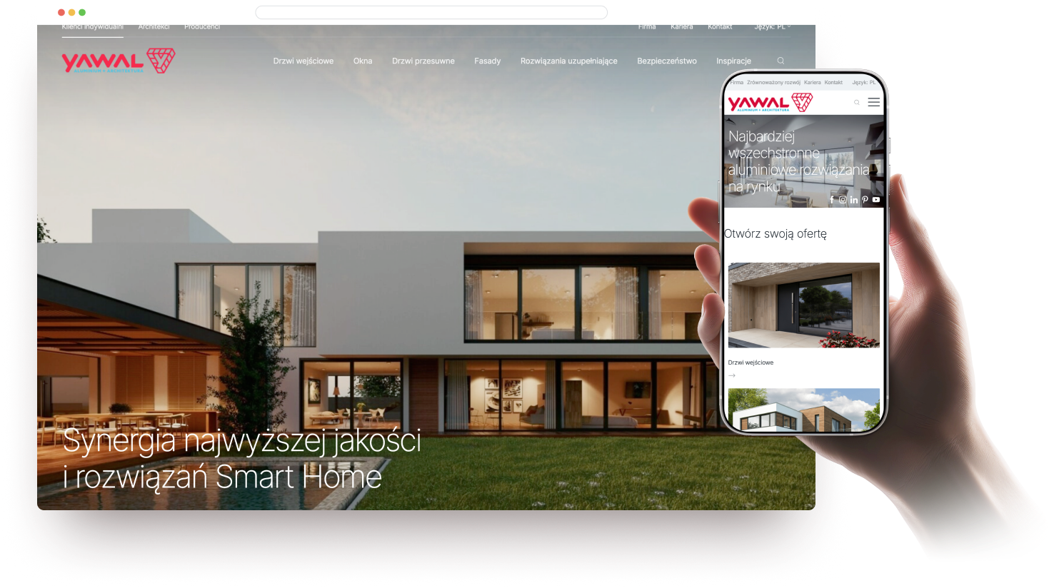Yawal prezentuje nowoczesne rozwiązania aluminiowe dla domów i Smart Home, łącząc wysoką jakość, estetykę i funkcjonalność.