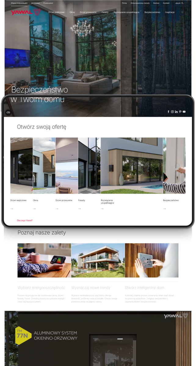 Yawal oferuje nowoczesne systemy aluminiowe dla architektury, łącząc estetykę, bezpieczeństwo i energooszczędność. Inspiracje, video i realizacje dostępne online.