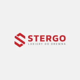 Logo przedstawia nowoczesny i mocny typograficzny design z czerwonymi literami, które reprezentują firmę specjalizującą się w produkcji lakierów do drewna.