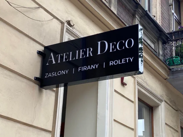 <h5>Atelier Deco</h5><p> - Reklama zewnętrzna i wewnętrzna</p>