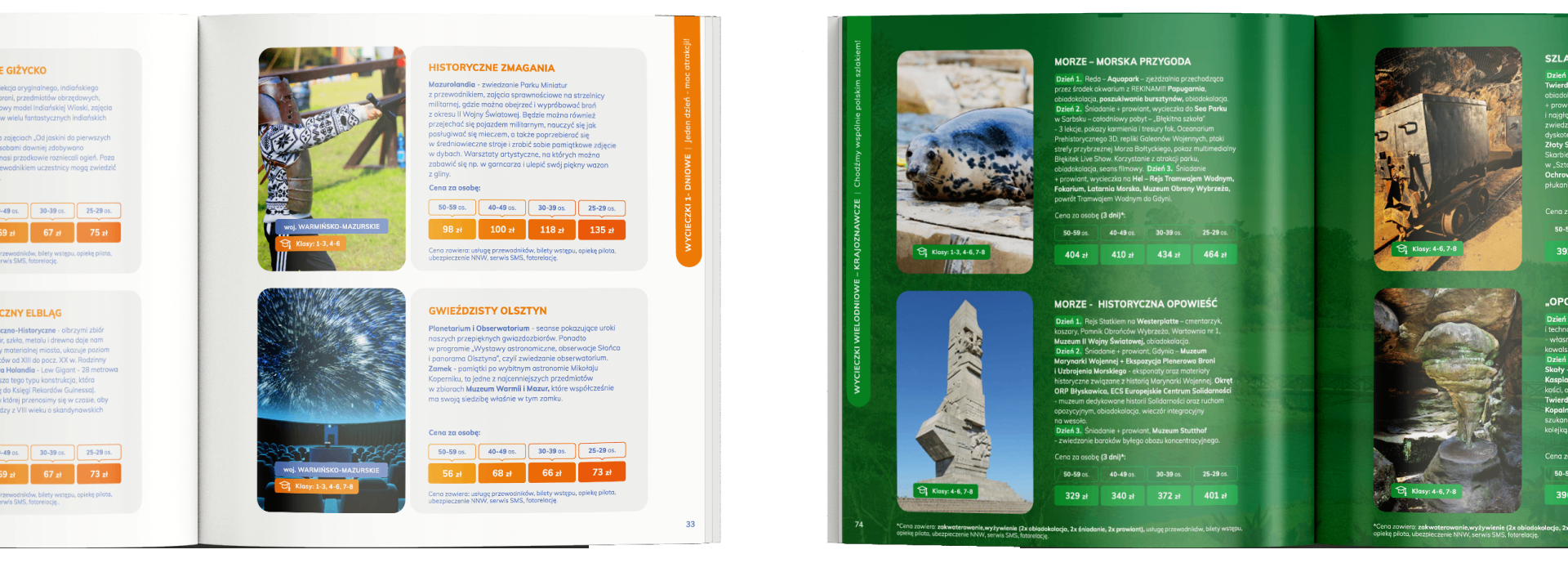 Katalog Camp Port – oferta 14-dniowych obozów nad morzem i w górach. Szczegóły wycieczek, zdjęcia i atrakcyjne opisy w żywych kolorach, które przyciągają uwagę.
