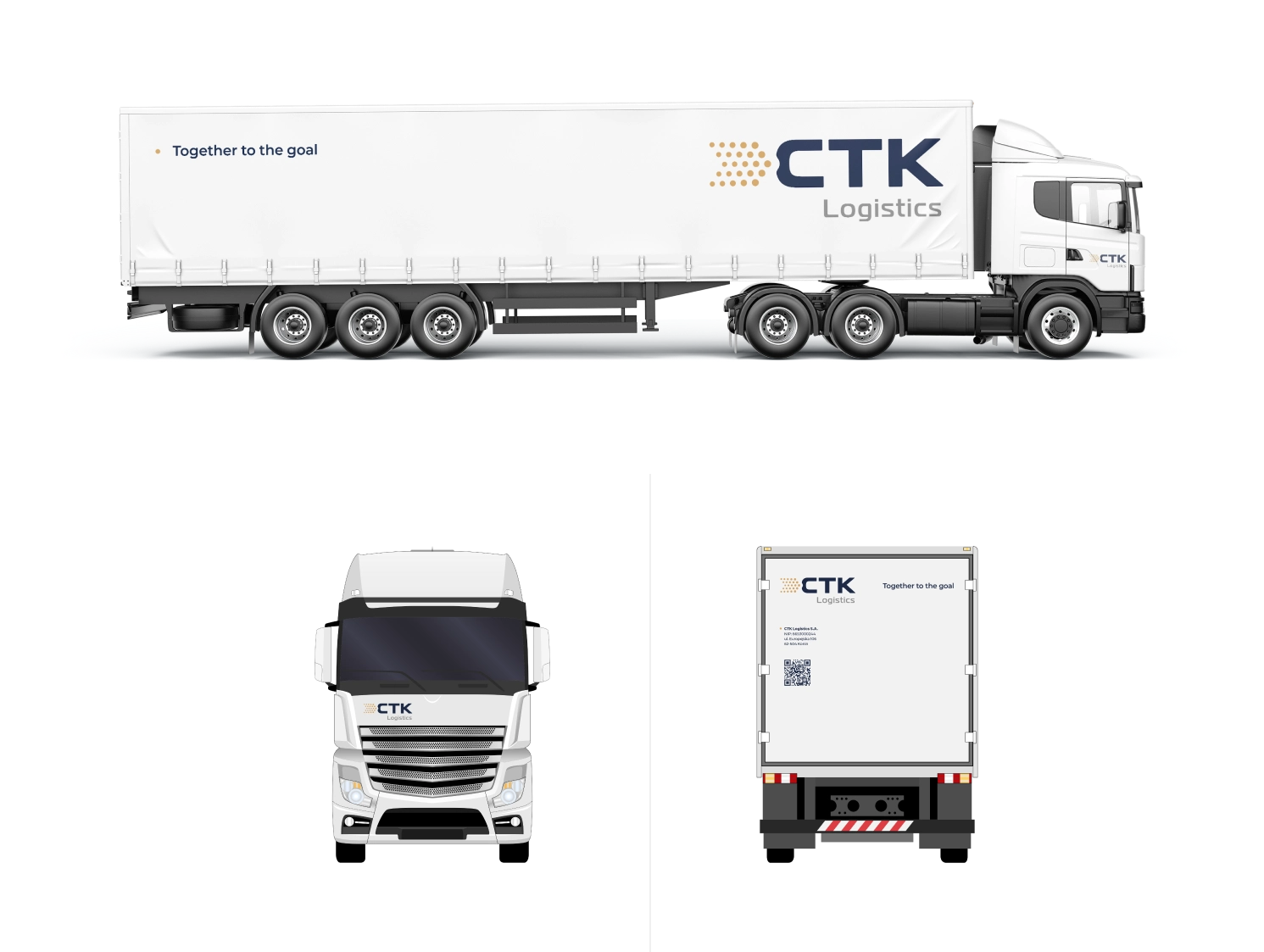 Tir oklejony z logiem CTK Logistics