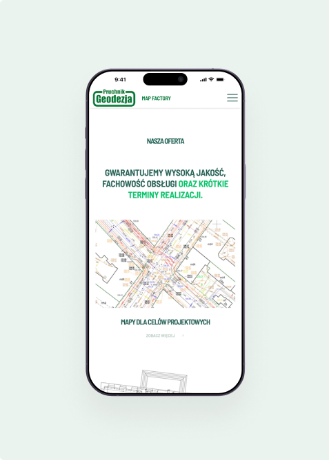 Telefon pokazujący mapy z lokalizacją frimy