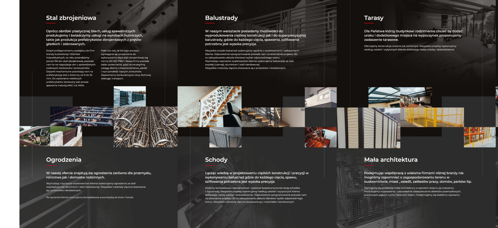 Katalog JULSPAW – prezentacja usług w zakresie stali zbrojeniowej, balustrad, tarasów, ogrodzeń, schodów i małej architektury. Techniczne opisy i zdjęcia projektów.