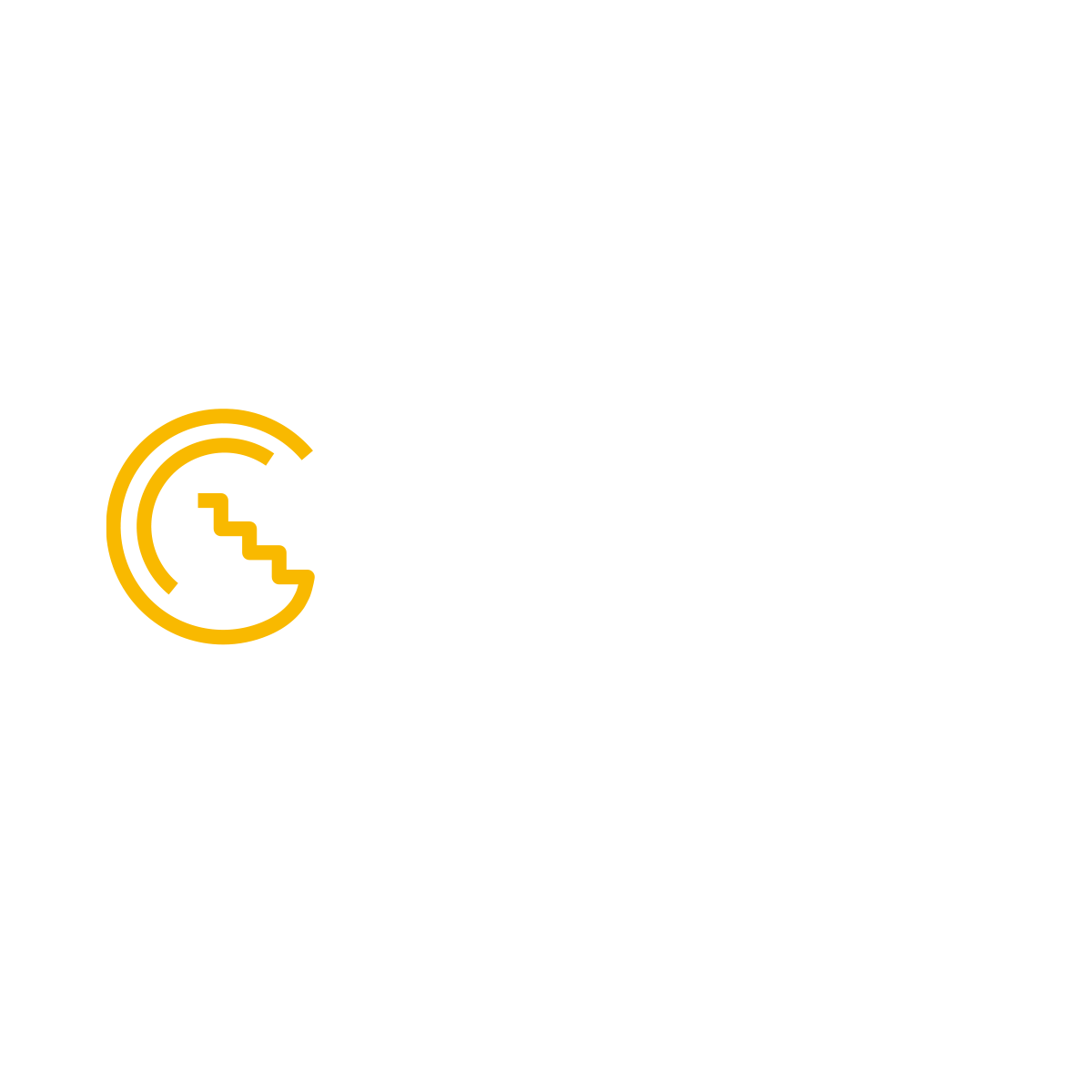 Dwa warianty logo "StairLED by Soled": biały tekst i żółty symbol na ciemnofioletowym tle. Nowoczesny design podkreśla innowacyjność marki.