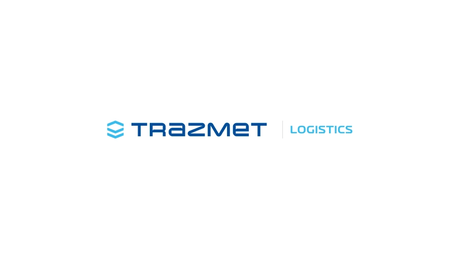 Nowe logo Trazmet Lager Technik i Trazmet Logistics z odświeżoną typografią i kolorystyką. Czerwony akcent podkreśla technologię, a błękit transport i logistykę.