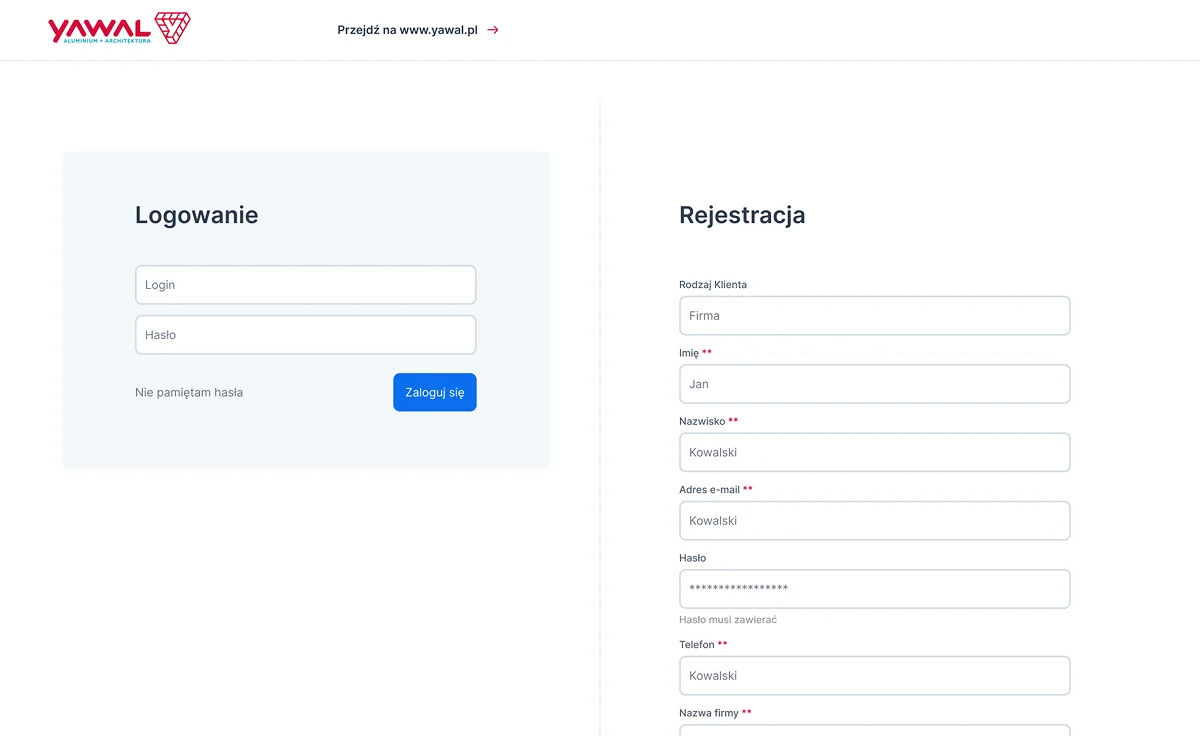 strona internetowa Mypack przedstawiająca krótki opis oraz opakowanie na oranżadę i karmę dla psów